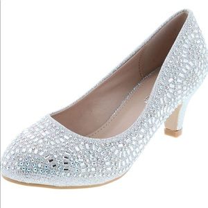 Forever Link Jemma-31 women's rhinestone slip-on heels,